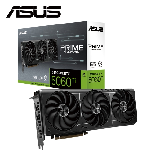 華碩 PRIME-RTX5060TI-16G(2602Mhz/16G DDR7/1H3DP/30.4cm/三風扇)