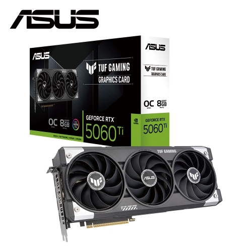 華碩 TUF-RTX5060TI-O8G-GAMING(2692Mhz/8G DDR7/1H3DP/30.2cm/三風扇)