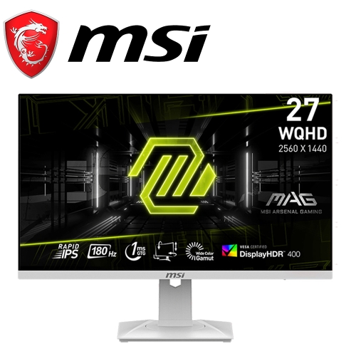 微星 MAG 274QRFW 27型 白(IPS/180Hz/1ms/2H1DP/HDR400)