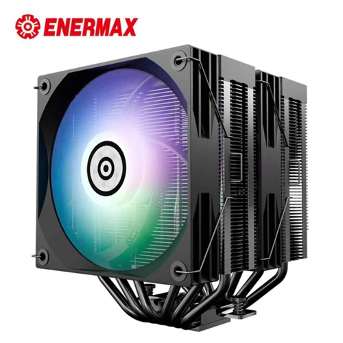 保銳 ETS-TD60D ARGB 散熱器/6導管/高15.9/數位監控/雙塔雙扇/全黑化/TDP:280